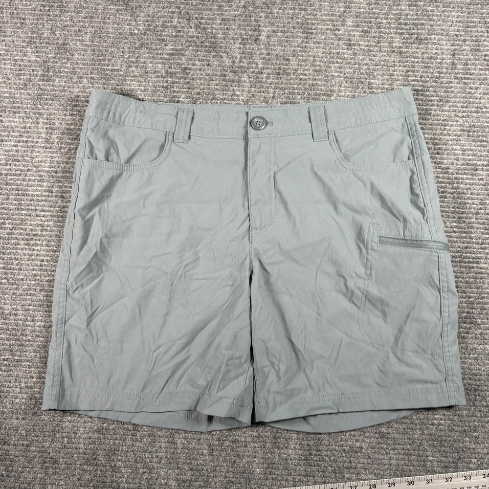 Eddie Bauer Hiking Shorts Womens 12 Gray Excellent Travex Cargo Utility Pocket